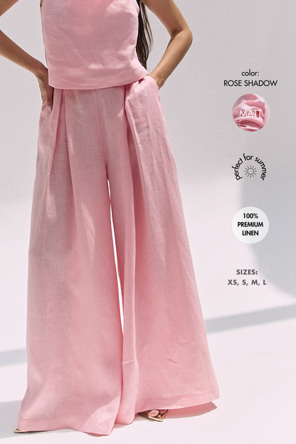 EVARA PALAZZO TROUSERS | ROSE SHADOW