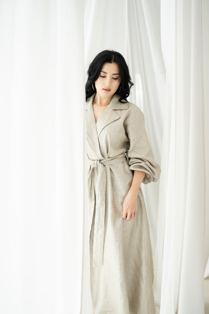 EVARA DRESS | GLOSSY BEIGE