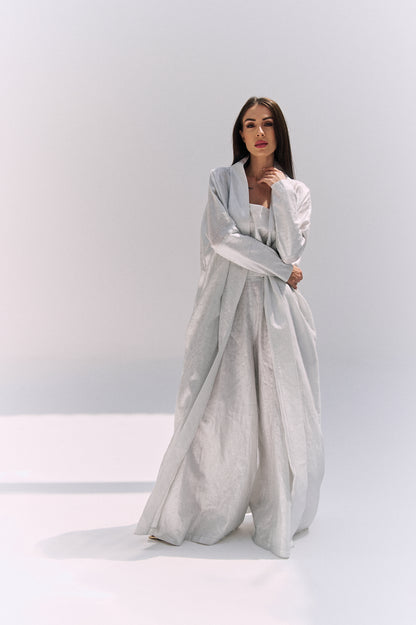 ABAYA CARDIGAN | GLOSSY WHITE